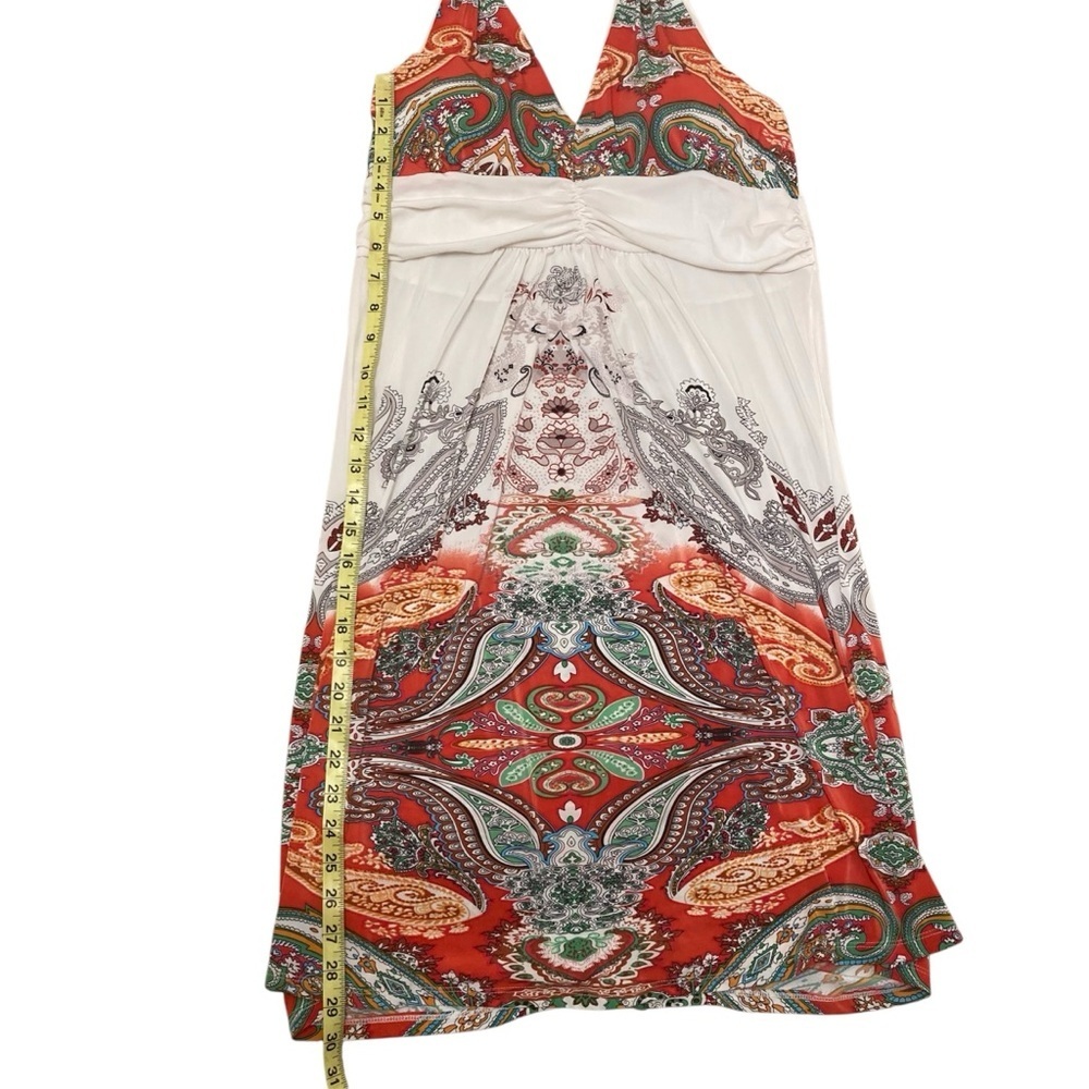3/$20 Vintage Y2K Babydoll Halter Dress Womens XL Paisley Festival Baddie Summer - Picture 9 of 9